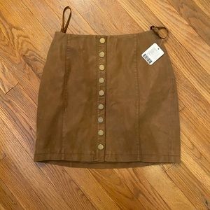 NWT Free People Button Up Skirt
